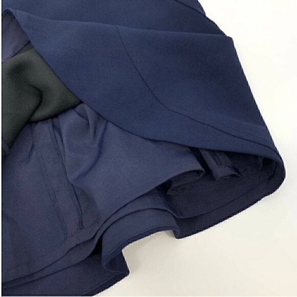 J.Crew Navy Blue Mini Flutter A Line Skirt - Picture 4 of 5